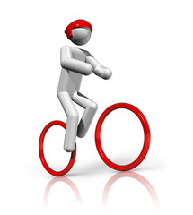 Cycling Mountain Bike 3D symbol