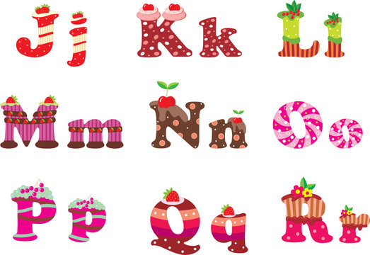 Sweet letters of the alphabet