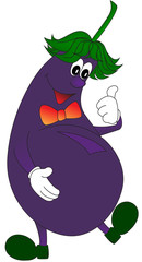 Cartoon eggplant