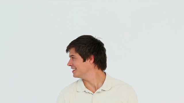 Man turning his head