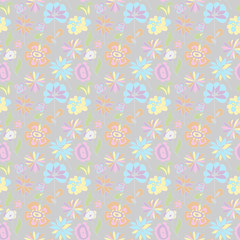 Pattern of pastel colors on a gray background