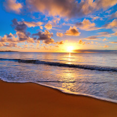 Tropical sunset on the beach