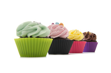 Cupcakes in line