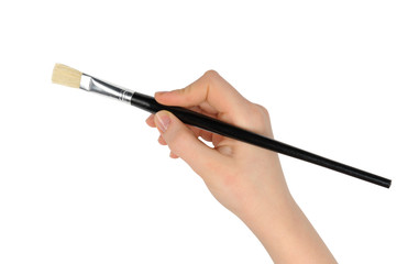Hand with a brush