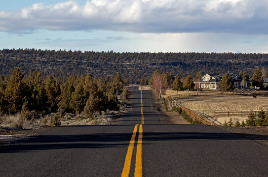 Long Rippled Country Road