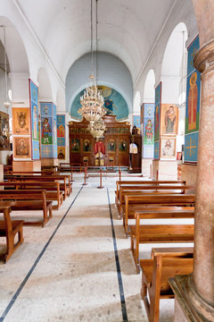 interior of Greek Orthodox Basilica