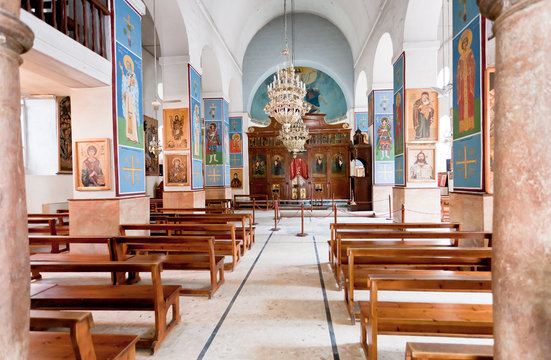 interior of Greek Orthodox Basilica of Saint George