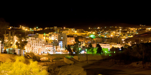 Fototapeta na wymiar nocy miasta Wadi Musa, Petra, Jordania