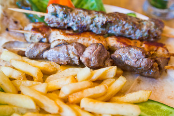 skewers mix arabic kebabs