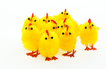 group of easter chickens