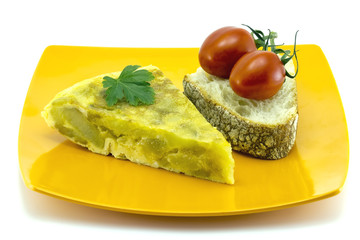 skewer Spanish omelette
