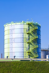silo in Industry Park in beautiful landscape near Frankfurt