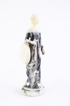 a lady sculpture made from marble