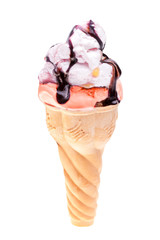 Cone With Fruits Icecream