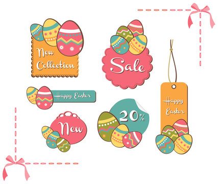 Easter eggs sales set background