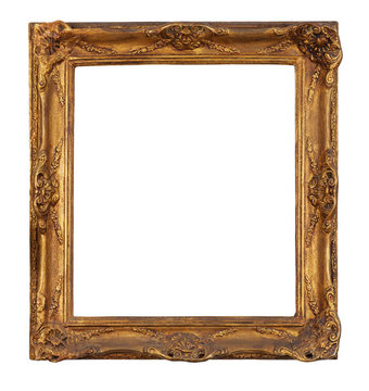 Antique golden picture frame.
