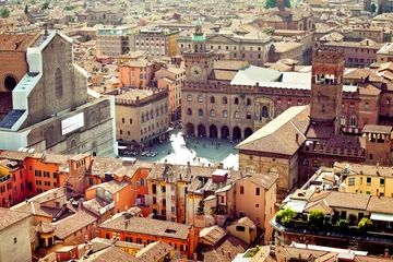 Raamstickers Bologna city view, Italy © prescott09