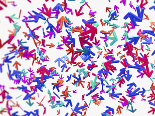 Choice: colorful arrows with random direction