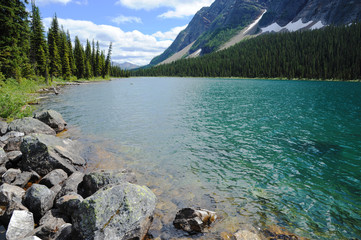 Boom Lake in Banff National Park, Canada