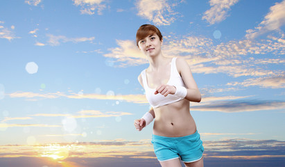 Portrait of a young woman doing sport