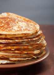 stack of pancakes - russian traditional food