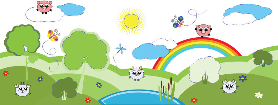 Nature banner, summer.