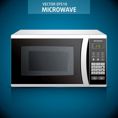 microwave oven in vector