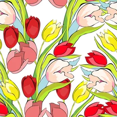 Papier Peint photo Fleurs abstraites Fond d& 39 écran sans couture de printemps