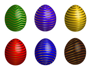 easter egg with color strip