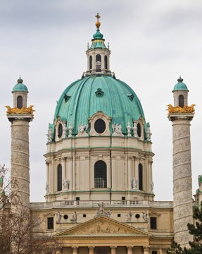 Dome of the Karlskirche (St. Charles's Church), Vienna, Austria