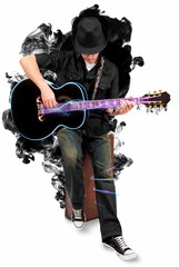 All kinds of musical instruments in different situations