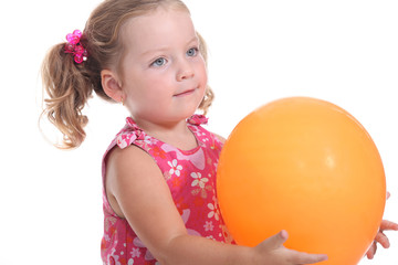 Fototapeta na wymiar girl holding a balloon
