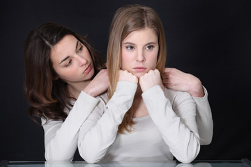 Sisters having an argument