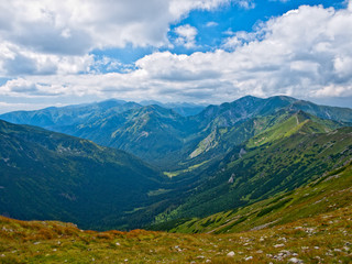 Fototapeta premium Valley in the High Tatras, mountains in Slovakia.