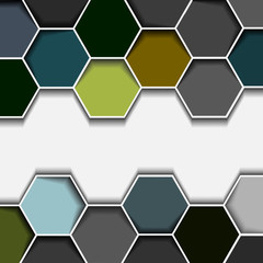 Abstract hexagon border