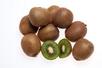 kiwi fruit isolated on white background