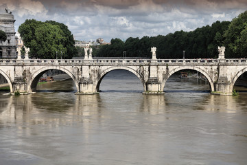 Fototapeta na wymiar Ponte Sant'Angelo, Rome