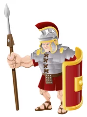 Fotobehang Ridders Illustratie van een sterke Romeinse soldaat