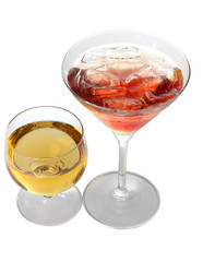Martini and whiskey