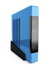 3d illustration: wireless internet connection icon
