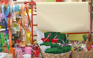 Store packaging and decoration with ribbons