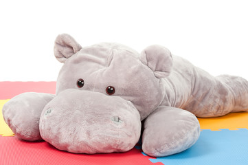 plush mascot in studio