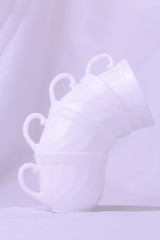 Set of cups on the table