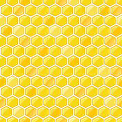 Seamless Pattern with Honeycombs