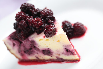 Blackberry cheesecake