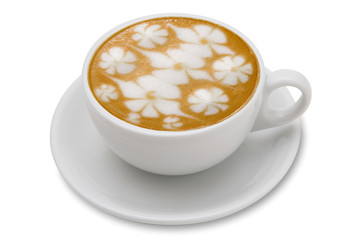Coffee cup with cappuccino