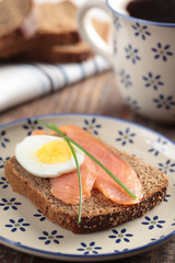 Sandwich with salmon