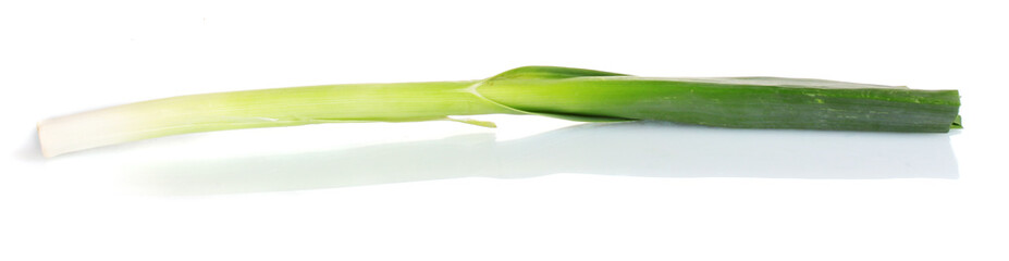 fresh leek isolated on white