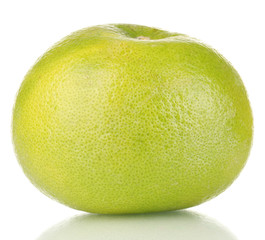 green grapefruit isolated on white