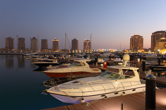Marina in Porto Arabia, Doha Qatar
